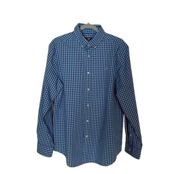 Vineyard Vines men’s blues & white button down shirt size medium - Picture 1 of 4